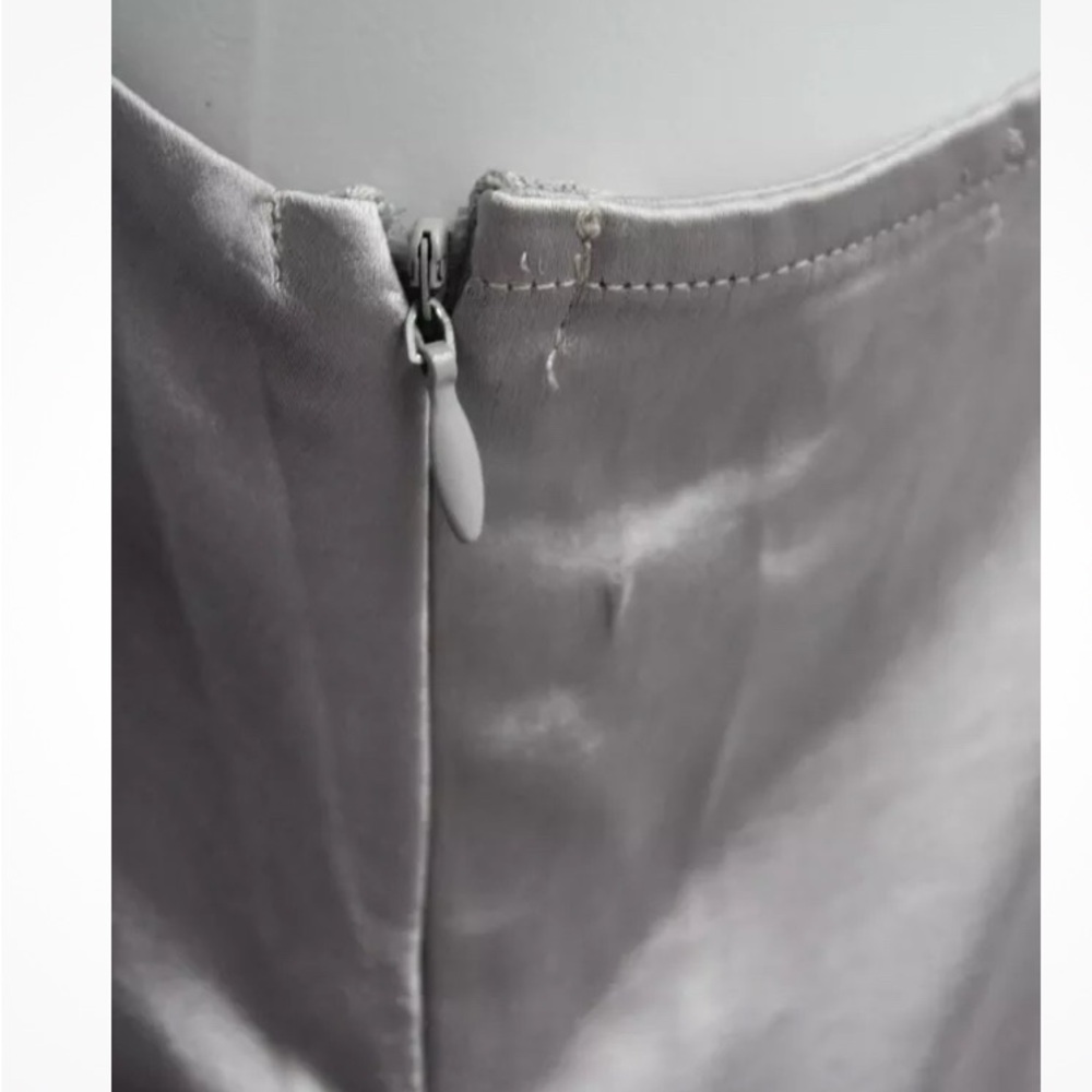 Birch Womens Satin Cowl Neck Midi Spaghetti Strap Slip Dress LavenderSmall NWT - Picture 3 of 6